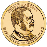 Presidential $1 Coin - Chester Arthur - obverse image