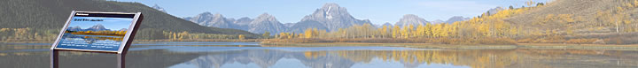 Wayside exhibit at Grand Teton National Park