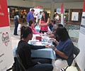 2009 Road Show - a woman getting her free heart disease risk factor screening at The Heart Truth Road Show in Atlanta, GA.
