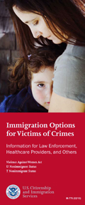Image of Immigration Options for Victims of Crimes brochure