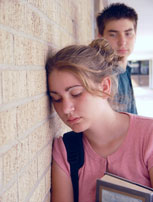 An unhappy young couple