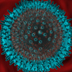 Computer rendering of a flu virus.
