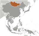 Location of Mongolia