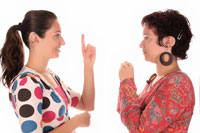 teens using sign language