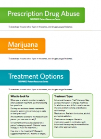 Screenshot of patient handouts