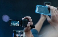 Date: 07/21/2012 Description: A camera and numerous smartphones during a concert at the King Square in Munich, Germany, July 21, 2012. © AP Image