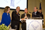 Photo of Dr. John I. Gallin, CC director accepting the 2011 Lasker~Bloomberg Award
