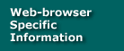 web browser-specific information