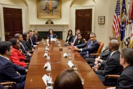President Obama Meets with White House Fellows in the Roosevelt Room President Obama Meets with White House Fellows in the Roosevelt Room
