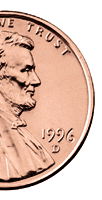 Denver 'D' mint mark on penny.