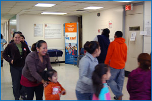 Children and parents getting active