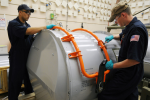 Workers dismantle a remaining B53, ensuring that the system will never again be part of the U.S. nuclear weapons stockpile. | Credit: NNSA photo