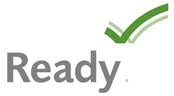 Ready text with two check marks representing the ready logo.