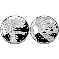 2012 STAR SPANGLED BANNER $1 SLVR PRF