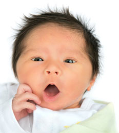 Photo: Baby with mouth open