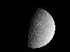 NASA's Cassini spacecraft took this raw, unprocessed image of Saturn's moon Rhea on March 10, 2012