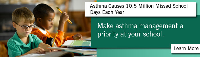 Asthma causes 10.5 million missed school days each year.