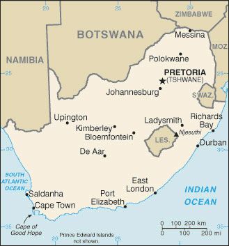 Date: 02/08/2012 Description: Map of South Africa, 2012 © CIA World Fact Book