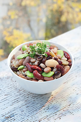 bowl of bean salad
