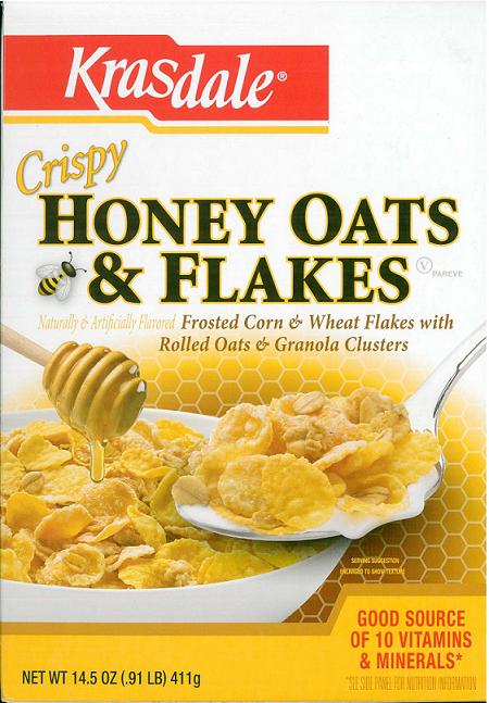 Krasdale Honey Oats & Flakes - Front of Box