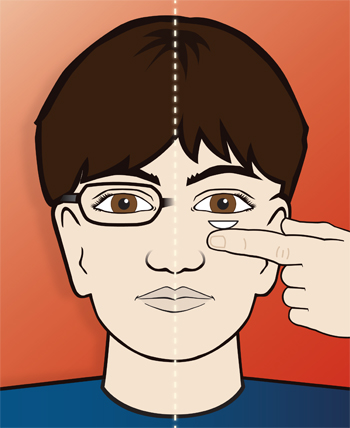 Kids and Contact Lenses Illustration
