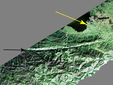 False-color composite image of the Port-au-Prince, Haiti region