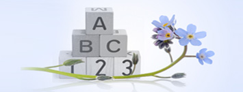 Photo: Baby blocks and flowers