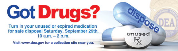 Unused Drug Take Back Day September 29, 2012