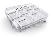 Newspaper with Jobs headline