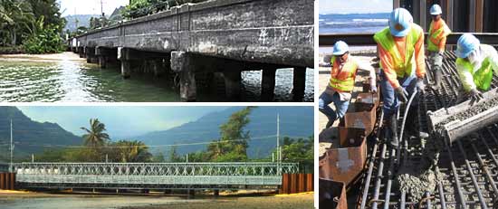 Pictures of South Punalu&#39;u Bridge Replacement Project