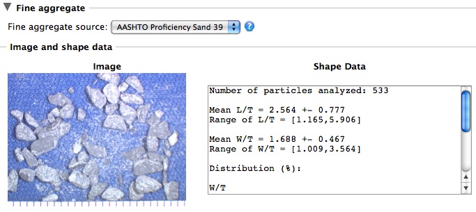Virtual aggregate repository page, Drop down menu to select source, Source image on left, Shape data on right