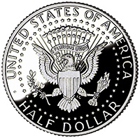 2012 Kennedy Half Dollar Reverse