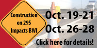 I-295 Construction Traffic Impacts for BWI Travelers