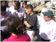 Dr. Thomas Frieden visits a colony of migrant garbage sorters in Ghaziabad, India to assess polio eradication efforts.