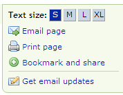Right toolbar with Get Email Updates link