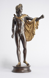 Image: Antico, Apollo Belvedere, c. 1490, bronze with gilding and silvering, Liebieghaus Skulpturensammlung, Frankfurt am Main