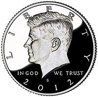 2012 Kennedy Half Dollar Obverse