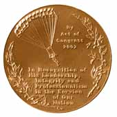 REVERSE: 2002 General Henry H. Shelton medal