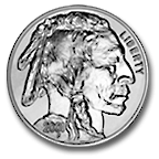 Obverse and Reverse of the American Buffalo Silver Commemorative Dollar