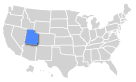 Map of the US with Utah highlighted