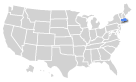 Map of the US with Massachusetts highlighted