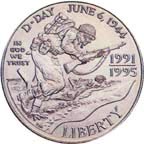 Image shows 1993 World War II dollar