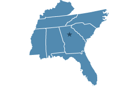 Region 4 covering Alabama, Mississippi, Florida, North Carolina, Georgia, South Carolina, Kentucky, Tennessee