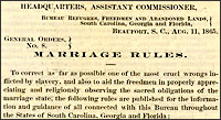 Freedmen's Bureau Marriage Rules