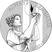2011 September 11 National Medal Obverse image Line Art