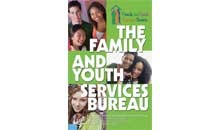 Cover image of brochure, reading Family and Youth Services Bureau, showing happy young people and families.