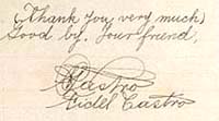 Castro letter detail