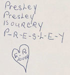 Detail of Elvis letter