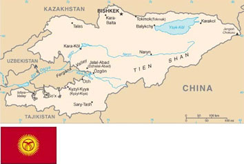 Map of Kyrgyz Republic [Dept of State Image]