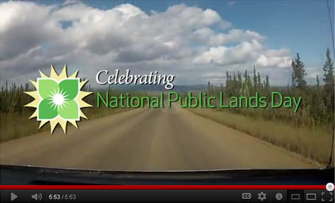 Screenshot from video about Arctic National Interagency Visitor Center's National Public Lands Day event